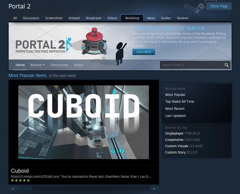 Front Page on Steam Workshop